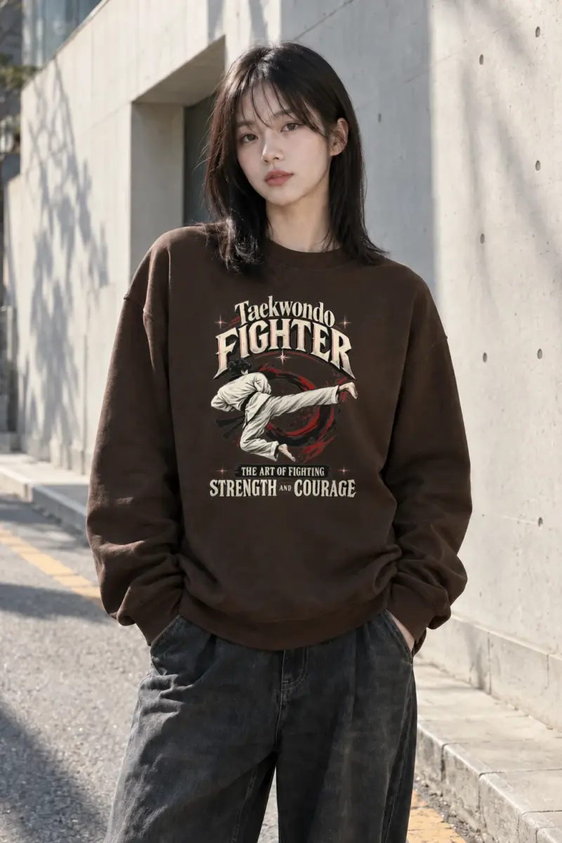 "Taekwondo Fighter" Heavy Blend Unisex Crewneck Sweatshirt | Gildan 18000