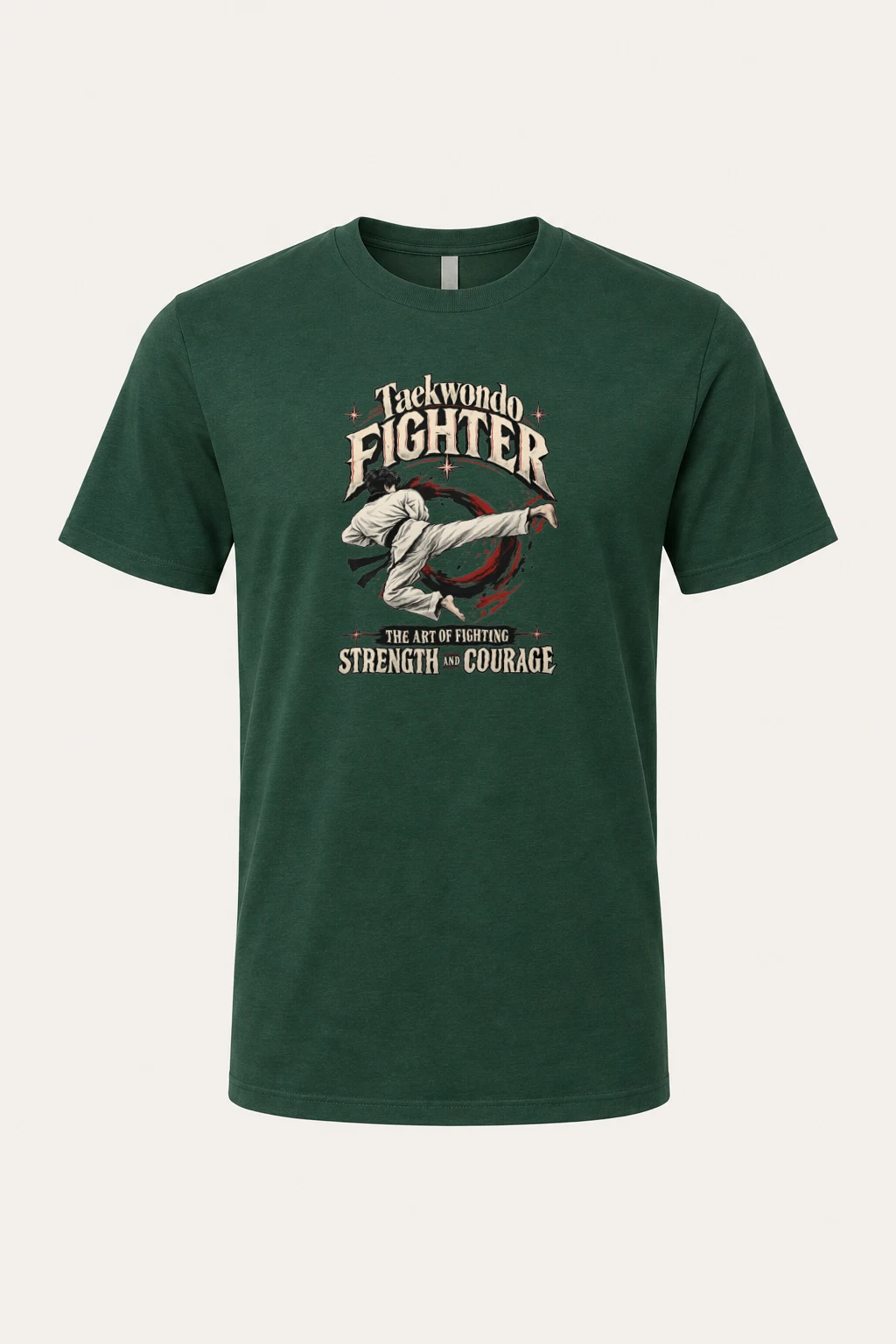 "Taekwondo Fighter" Heavyweight Unisex Crewneck T-shirt | Gildan 5000