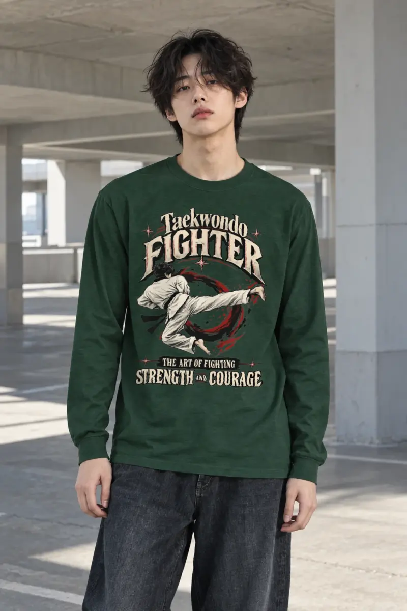 "Taekwondo Fighter" Unisex Longsleeve T-shirt | Gildan 2400
