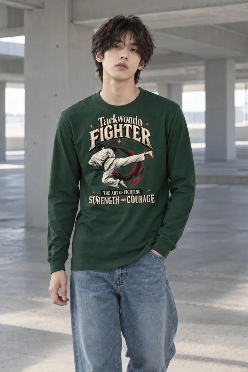 "Taekwondo Fighter" Unisex Longsleeve T-shirt