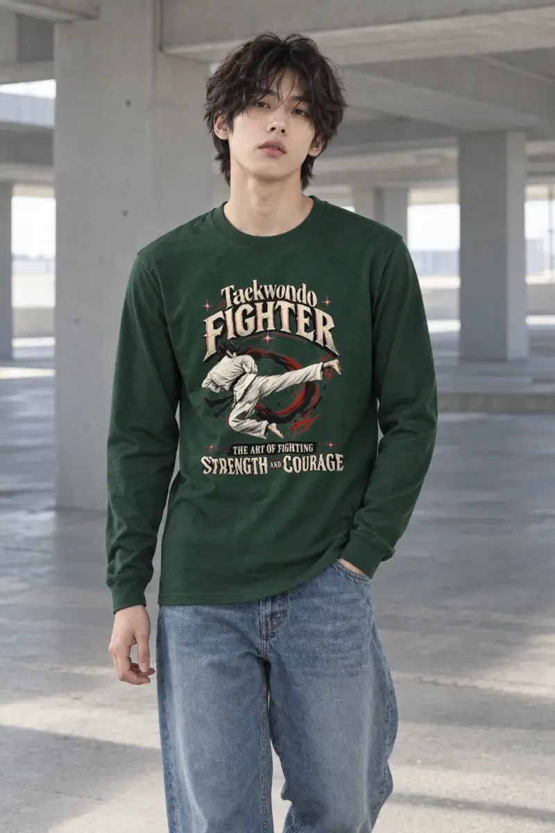 "Taekwondo Fighter" Unisex Longsleeve T-shirt