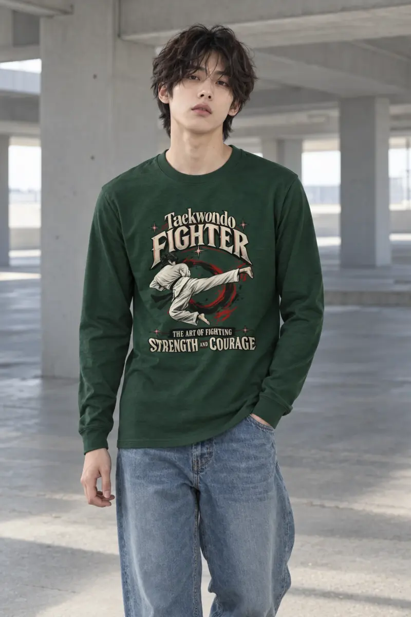 "Taekwondo Fighter" Unisex Longsleeve T-shirt