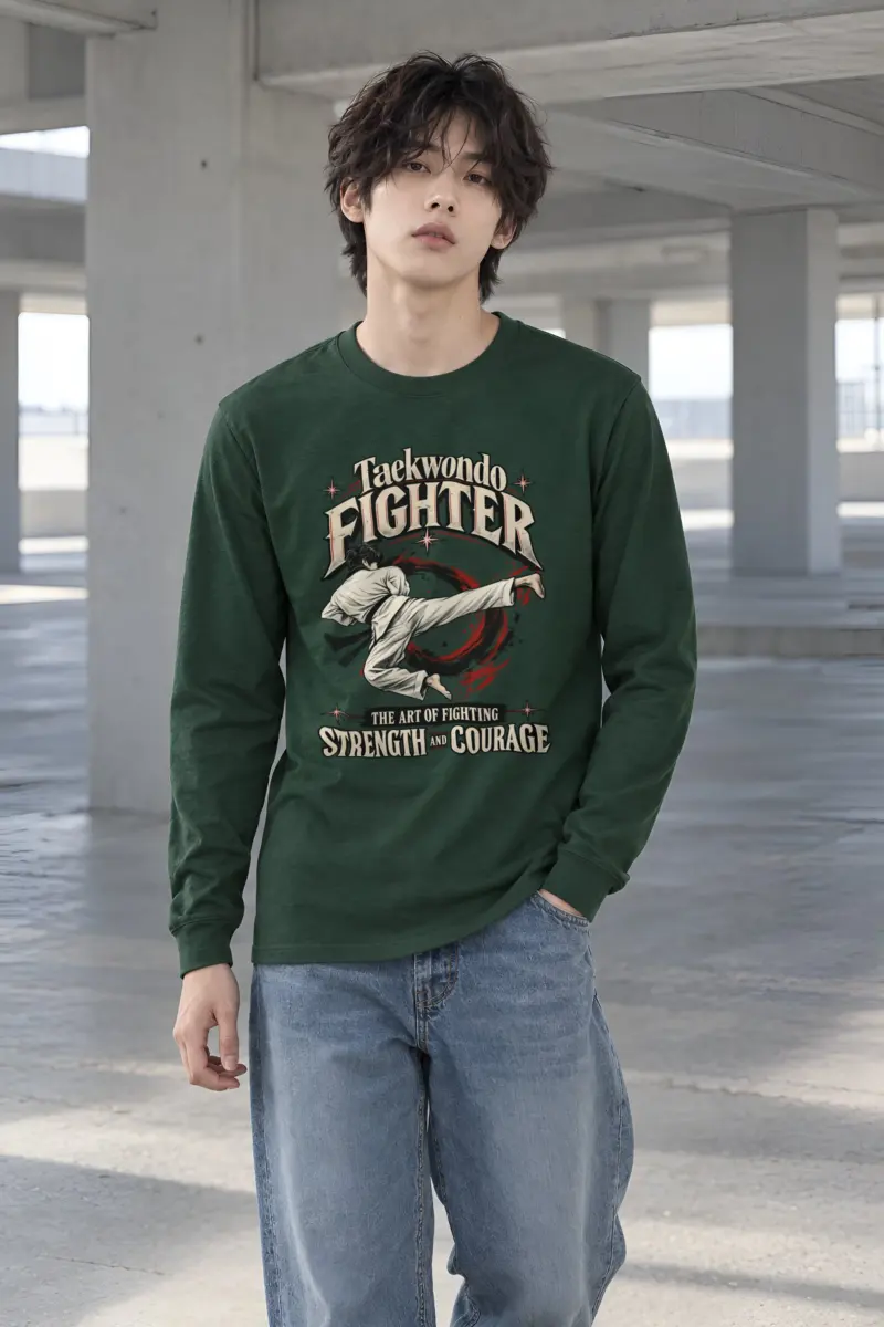 "Taekwondo Fighter" Unisex Longsleeve T-shirt