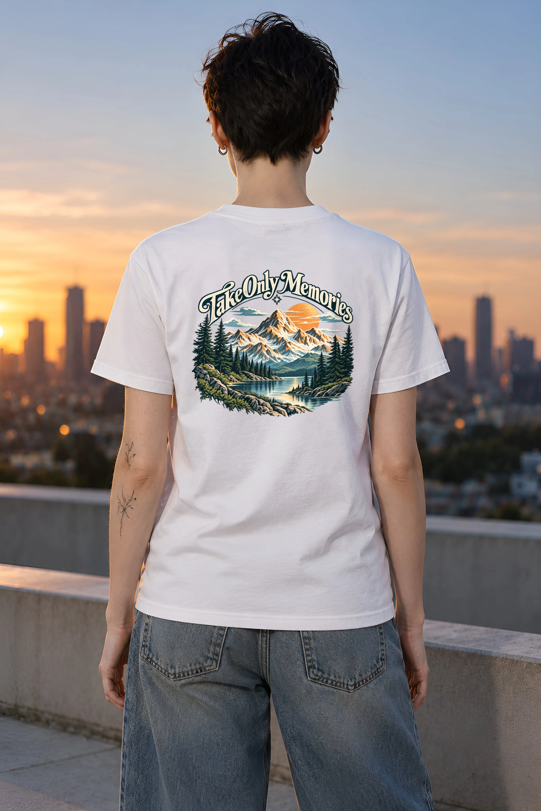 "Take Only Memories" Heavyweight Unisex Crewneck T-shirt