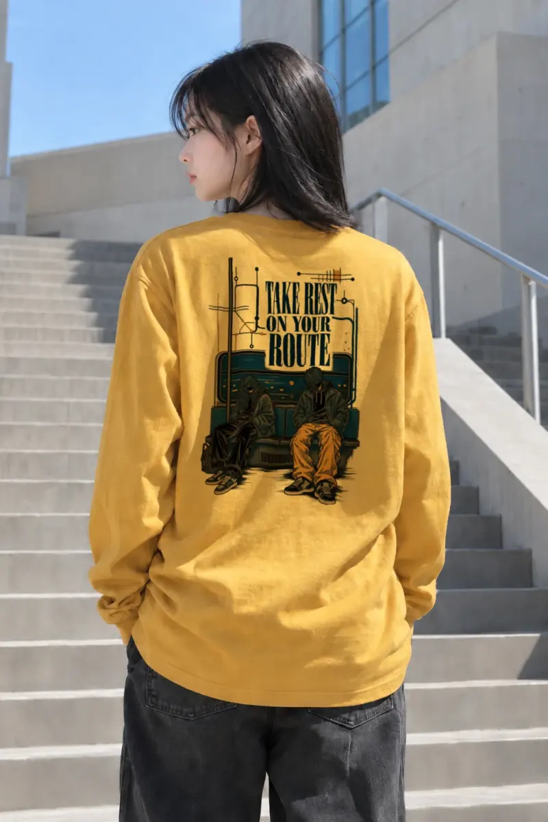 "Take Rest Route" Unisex Longsleeve T-shirt | Gildan 2400
