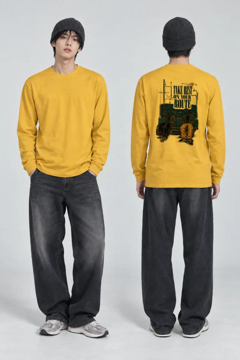 "Take Rest Route" Unisex Longsleeve T-shirt | Gildan 2400