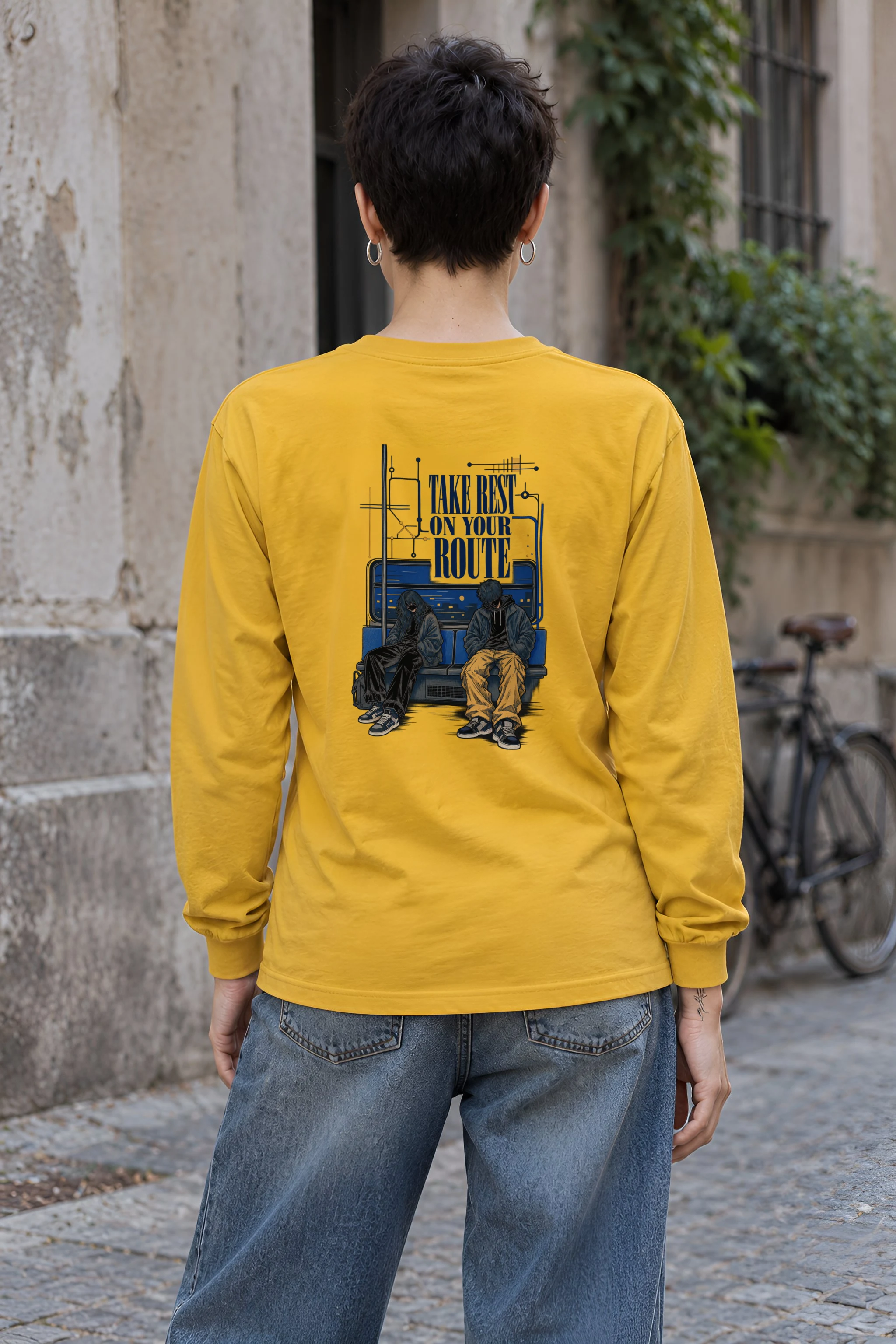 "Take Rest Route" Unisex Longsleeve T-shirt