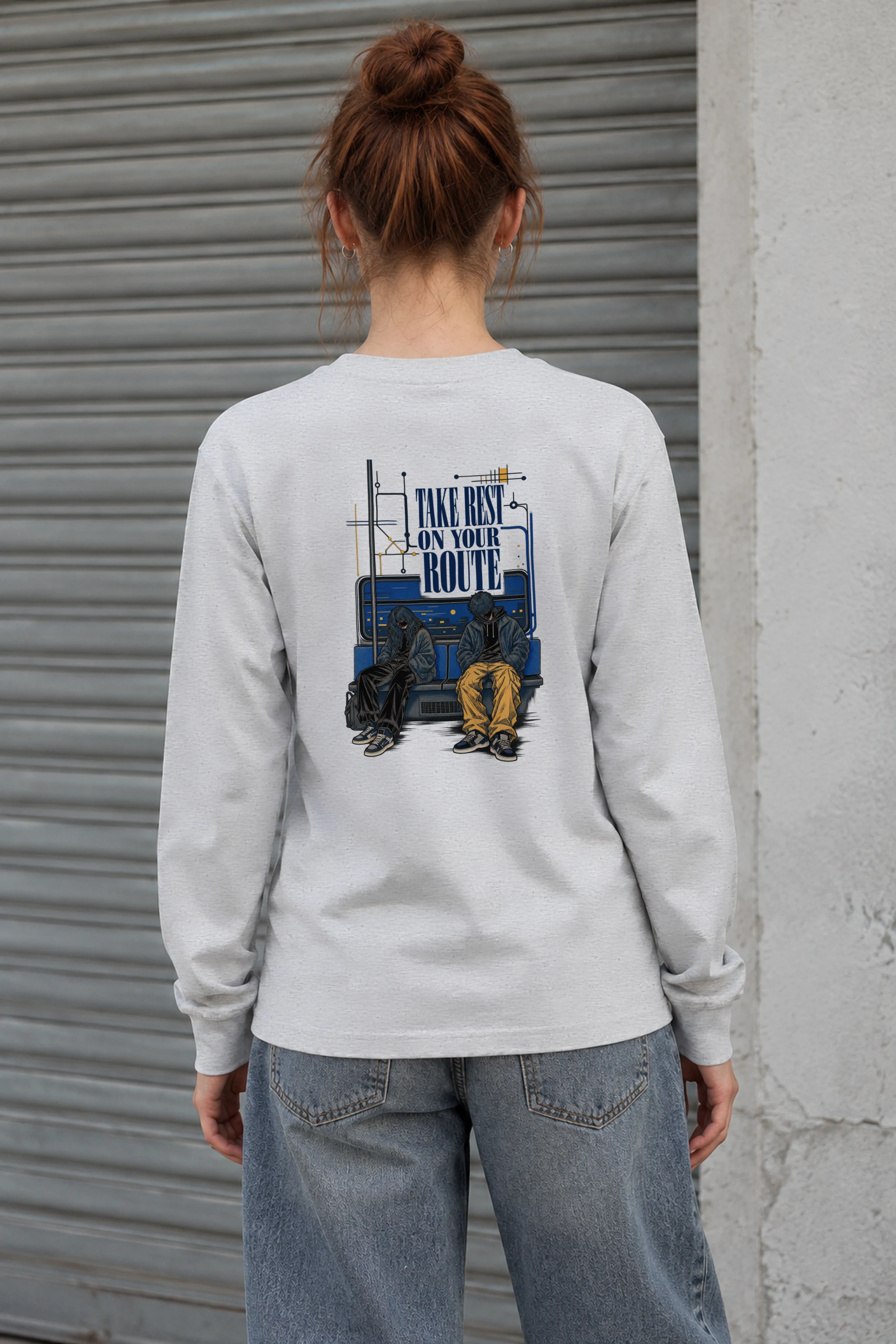 "Take Rest Route" Unisex Longsleeve T-shirt