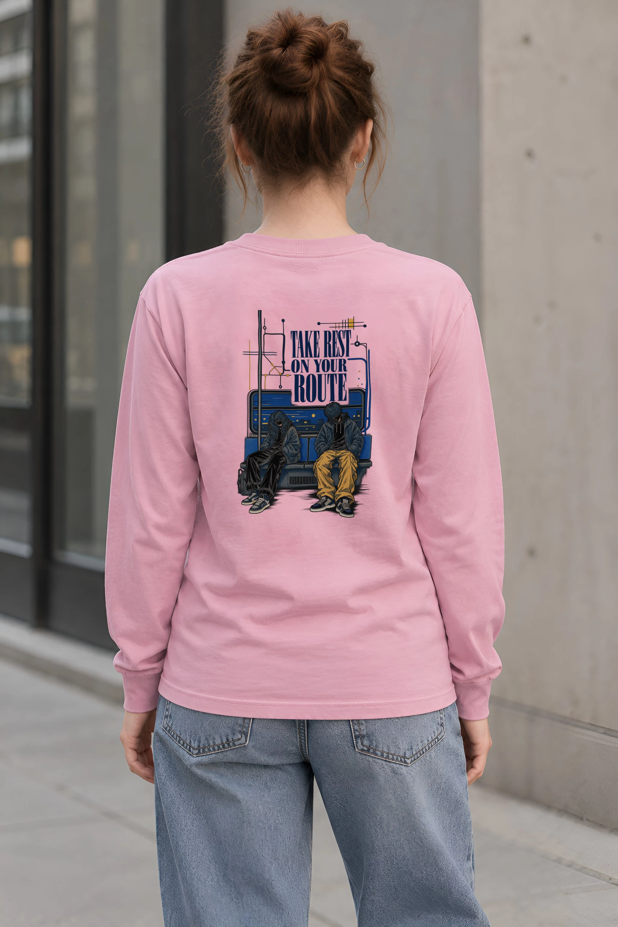 "Take Rest Route" Unisex Longsleeve T-shirt