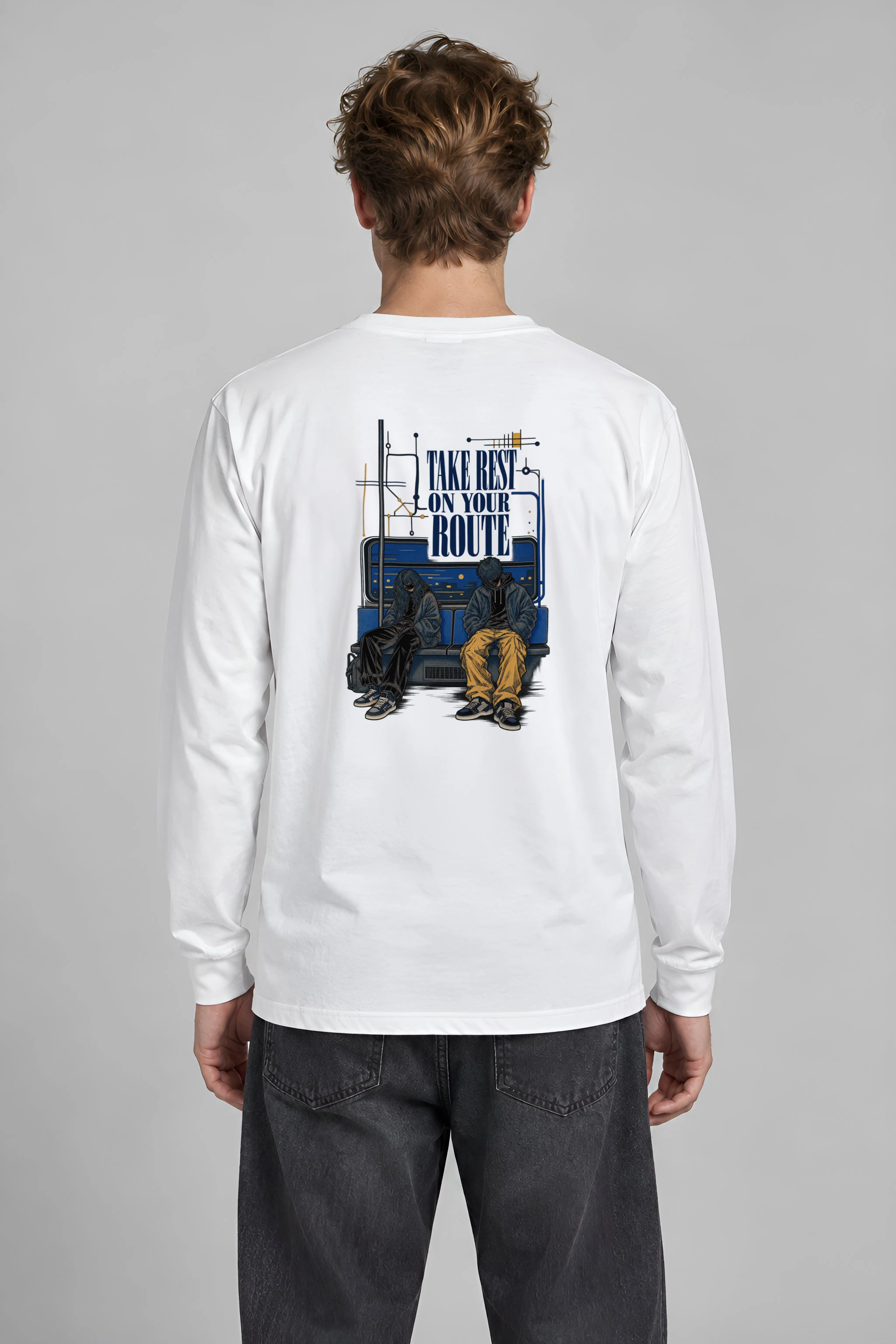 "Take Rest Route" Unisex Longsleeve T-shirt