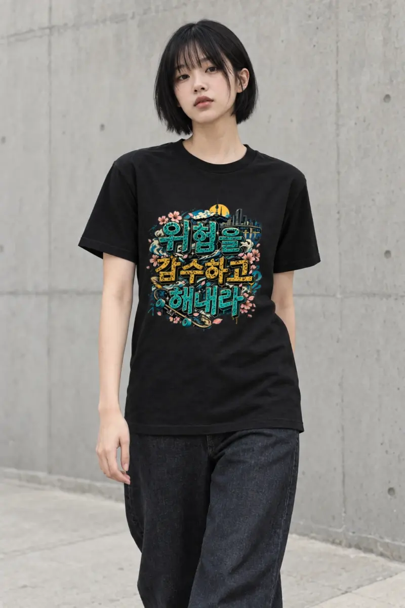 "Take Risks Achieve It" Heavyweight Unisex Crewneck T-shirt