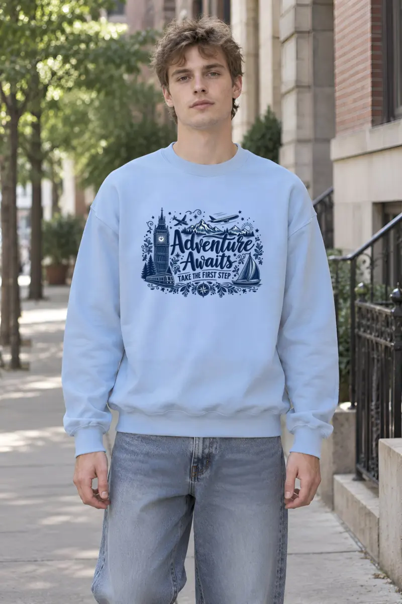 "Take The First Step" Heavy Blend Unisex Crewneck Sweatshirt