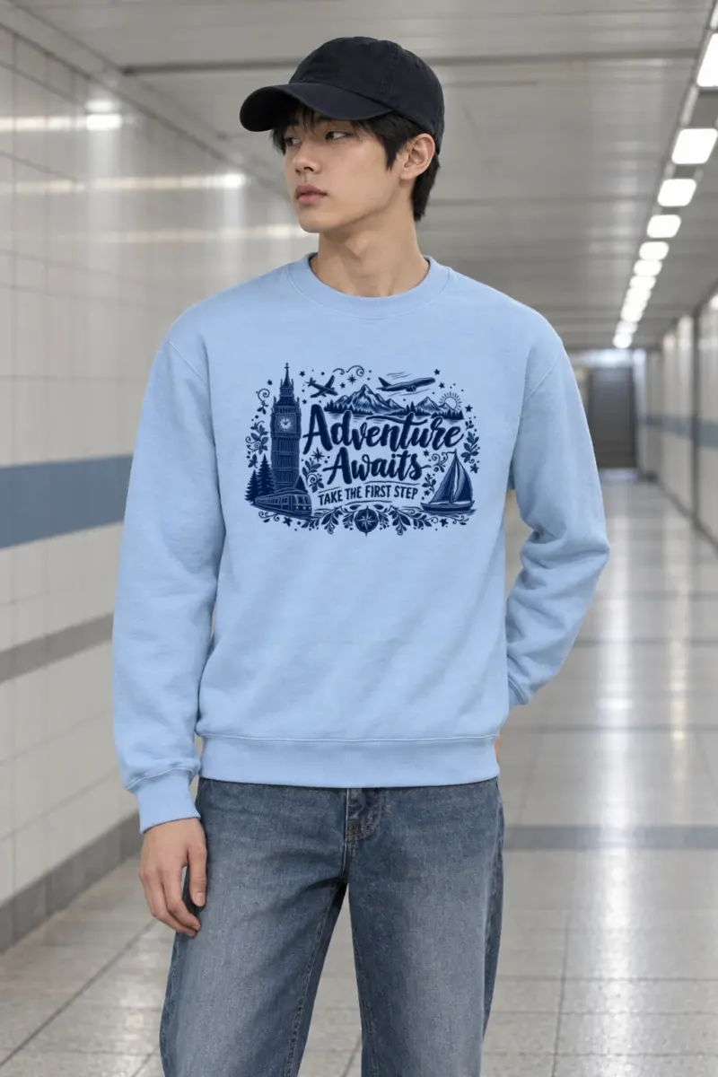 "Take The First Step" Heavy Blend Unisex Crewneck Sweatshirt | Gildan 18000