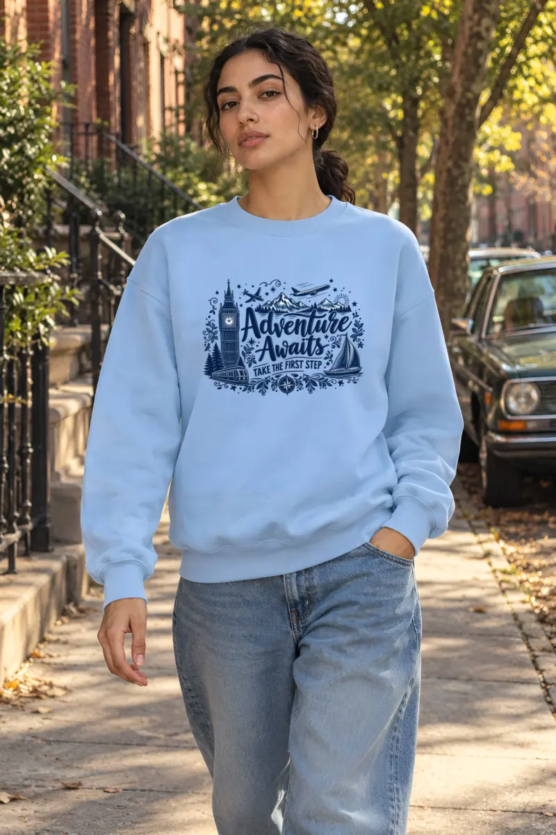 "Take The First Step" Heavy Blend Unisex Crewneck Sweatshirt