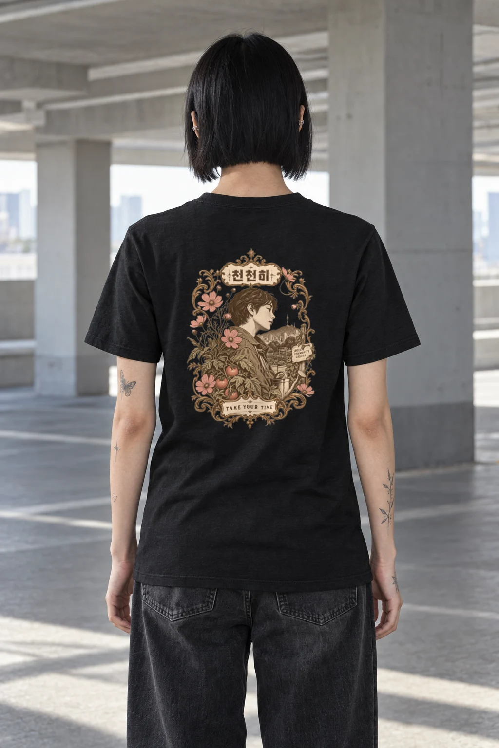 "Take Your Time" Heavyweight Unisex Crewneck T-shirt