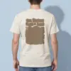 "Tan Panel Mountain Silhouette" Heavyweight Unisex Crewneck T-shirt