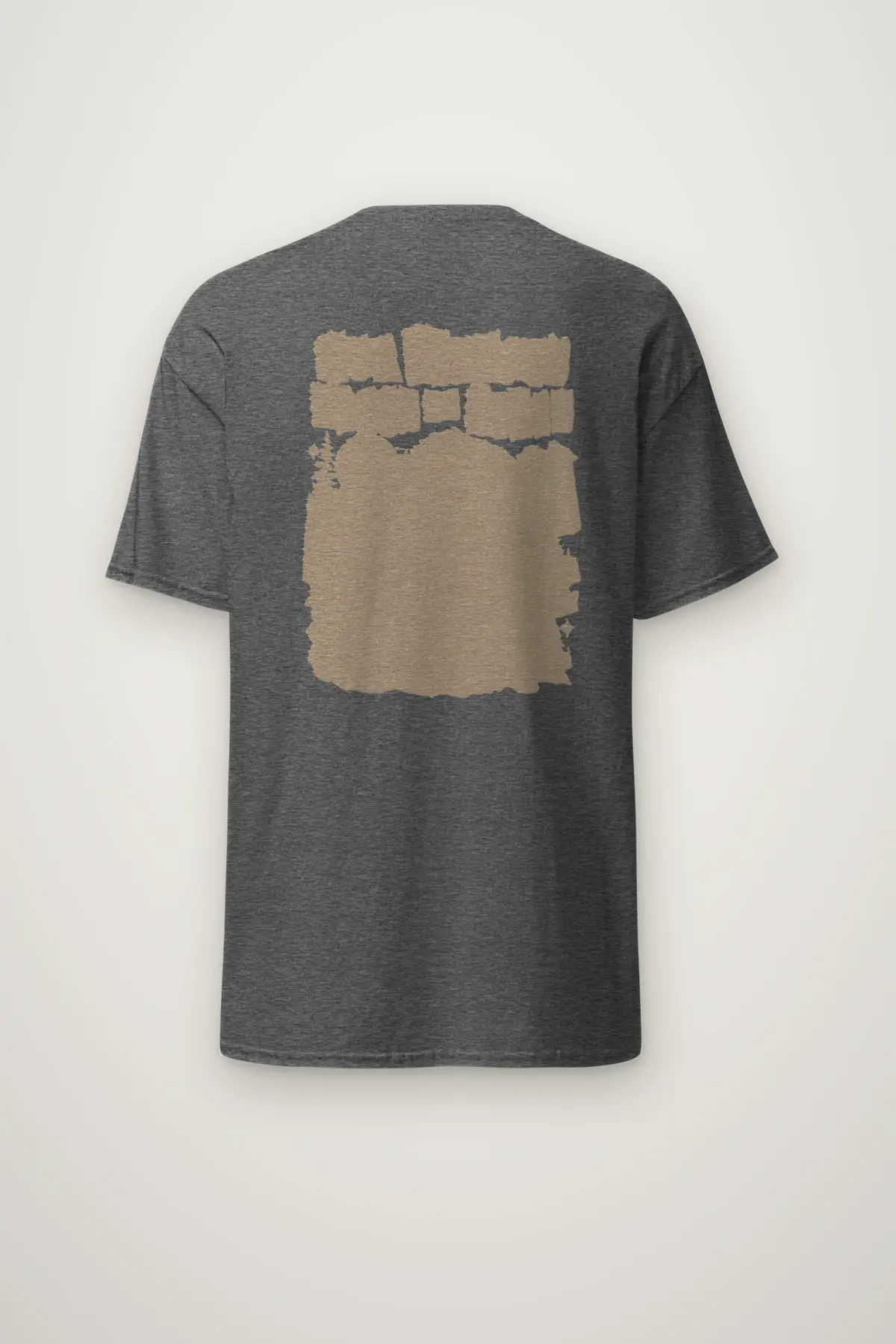 "Tan Panel Mountain Silhouette" Heavyweight Unisex Crewneck T-shirt