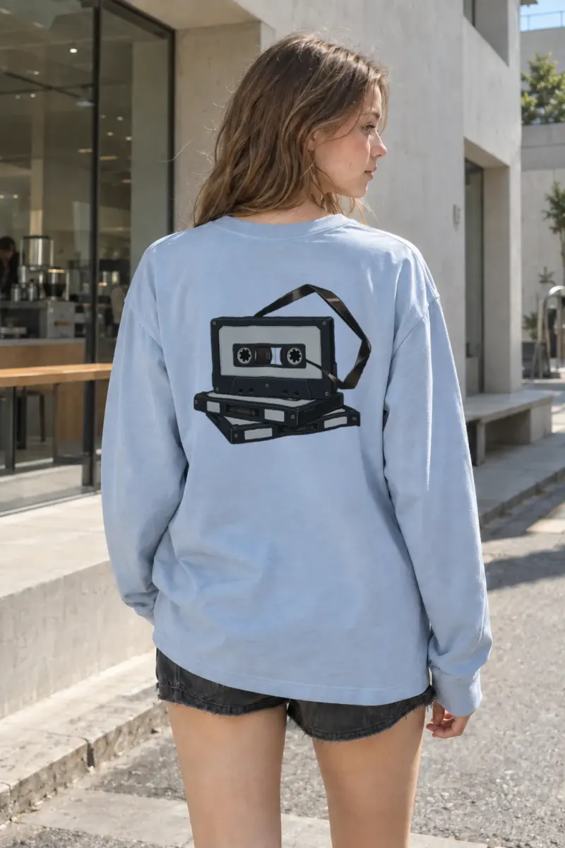 "Tape Stack Study" Unisex Longsleeve T-shirt | Gildan 2400