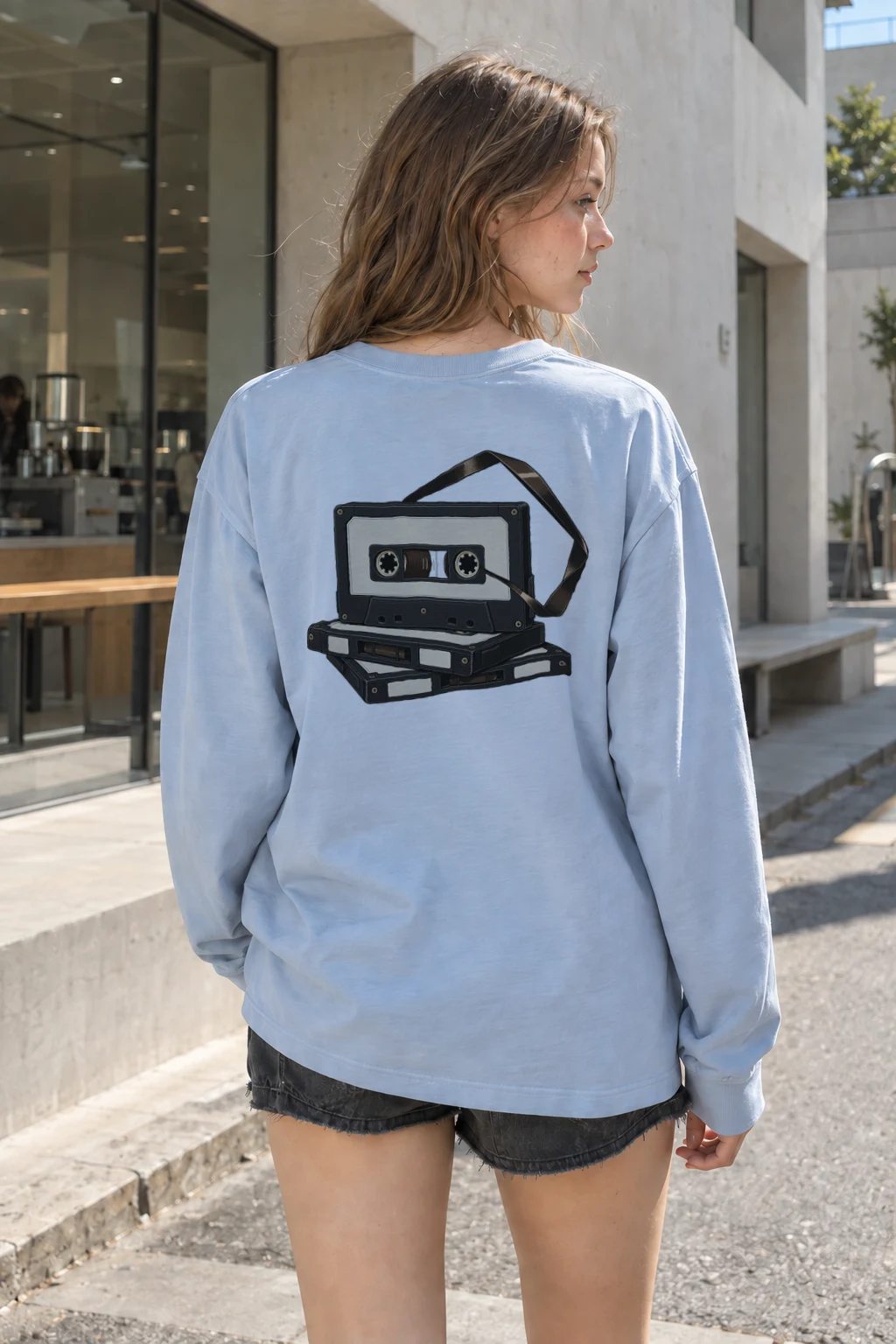 "Tape Stack Study" Unisex Longsleeve T-shirt | Gildan 2400