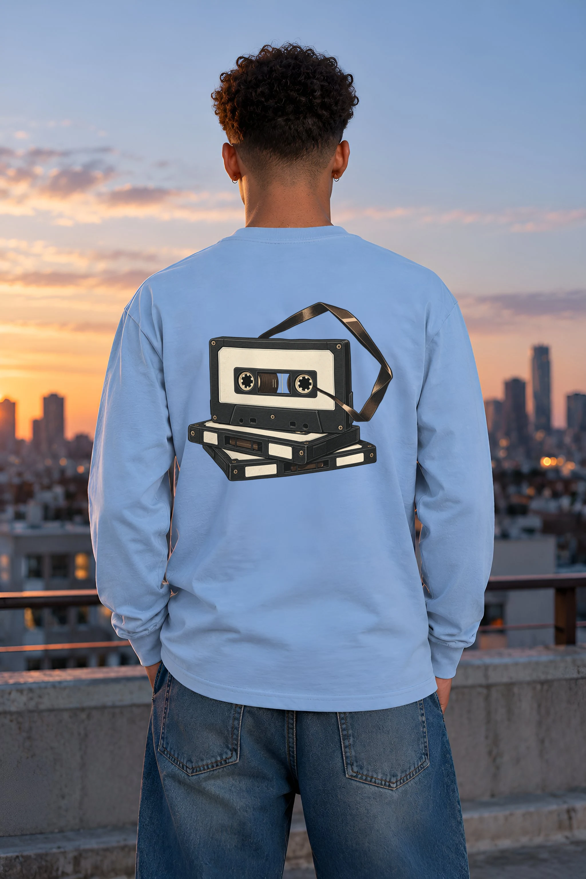 "Tape Stack Study" Unisex Longsleeve T-shirt