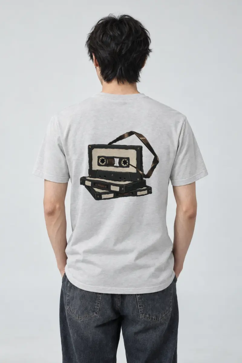 "Tape Study" Heavyweight Unisex Crewneck T-shirt | Gildan 5000
