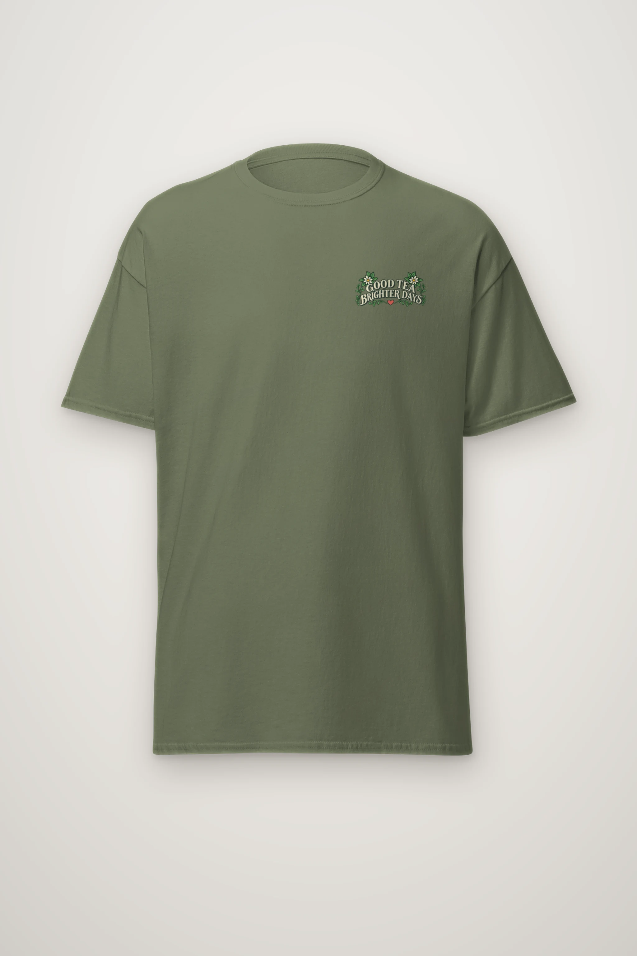 "Tea Brighter Days" Heavyweight Unisex Crewneck T-shirt