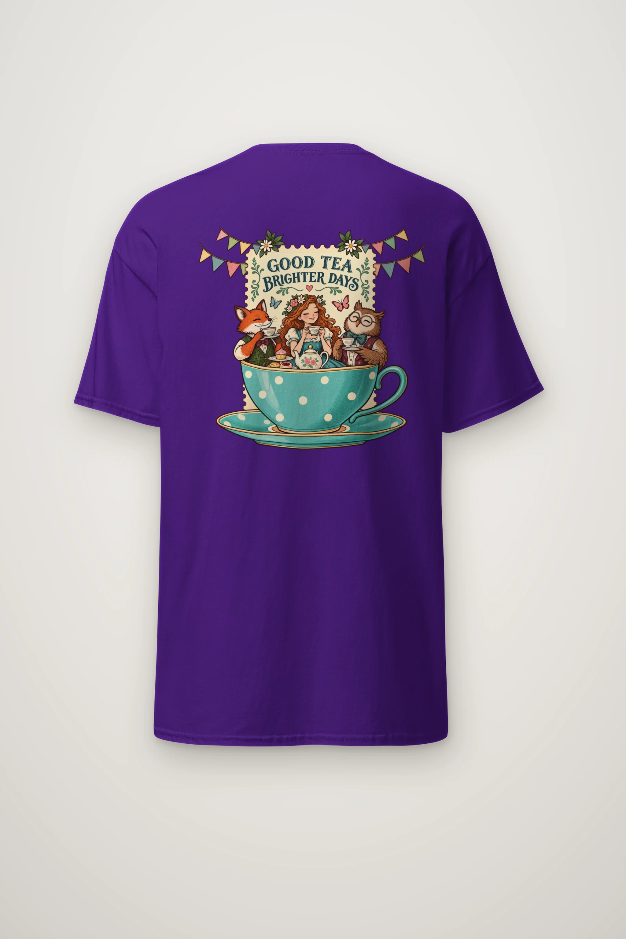 "Tea Brighter Days" Heavyweight Unisex Crewneck T-shirt