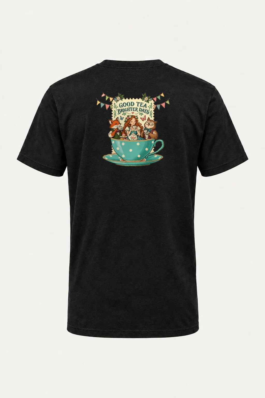"Tea Brighter Days" Heavyweight Unisex Crewneck T-shirt | Gildan 5000