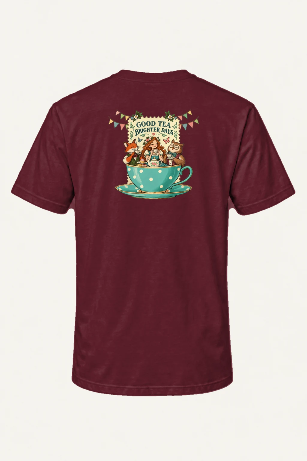 "Tea Brighter Days" Heavyweight Unisex Crewneck T-shirt | Gildan 5000