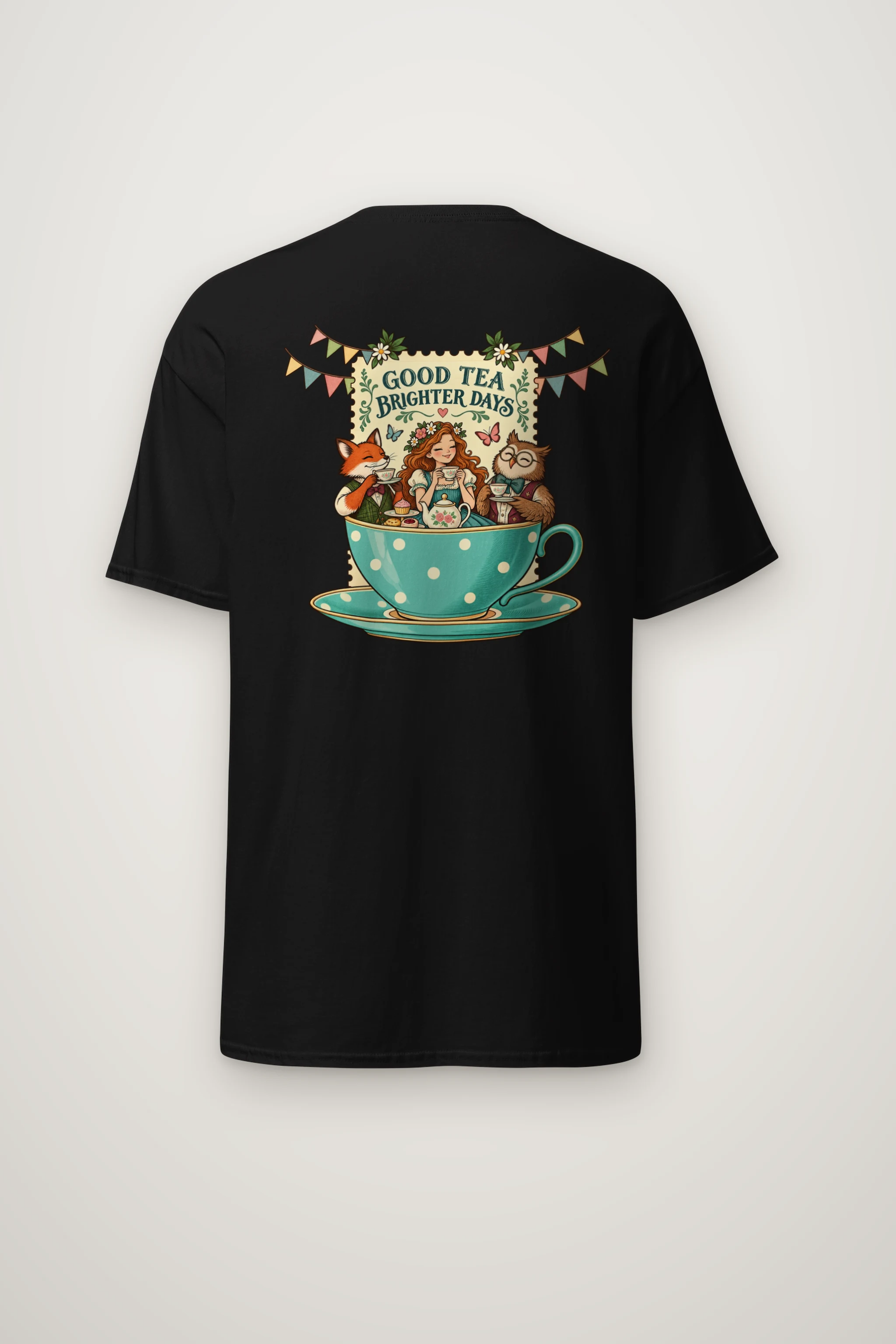"Tea Brighter Days" Heavyweight Unisex Crewneck T-shirt