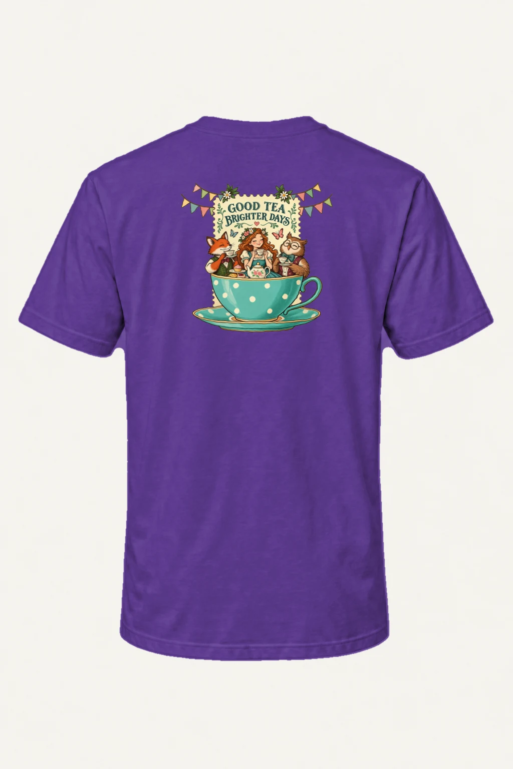 "Tea Brighter Days" Heavyweight Unisex Crewneck T-shirt | Gildan 5000