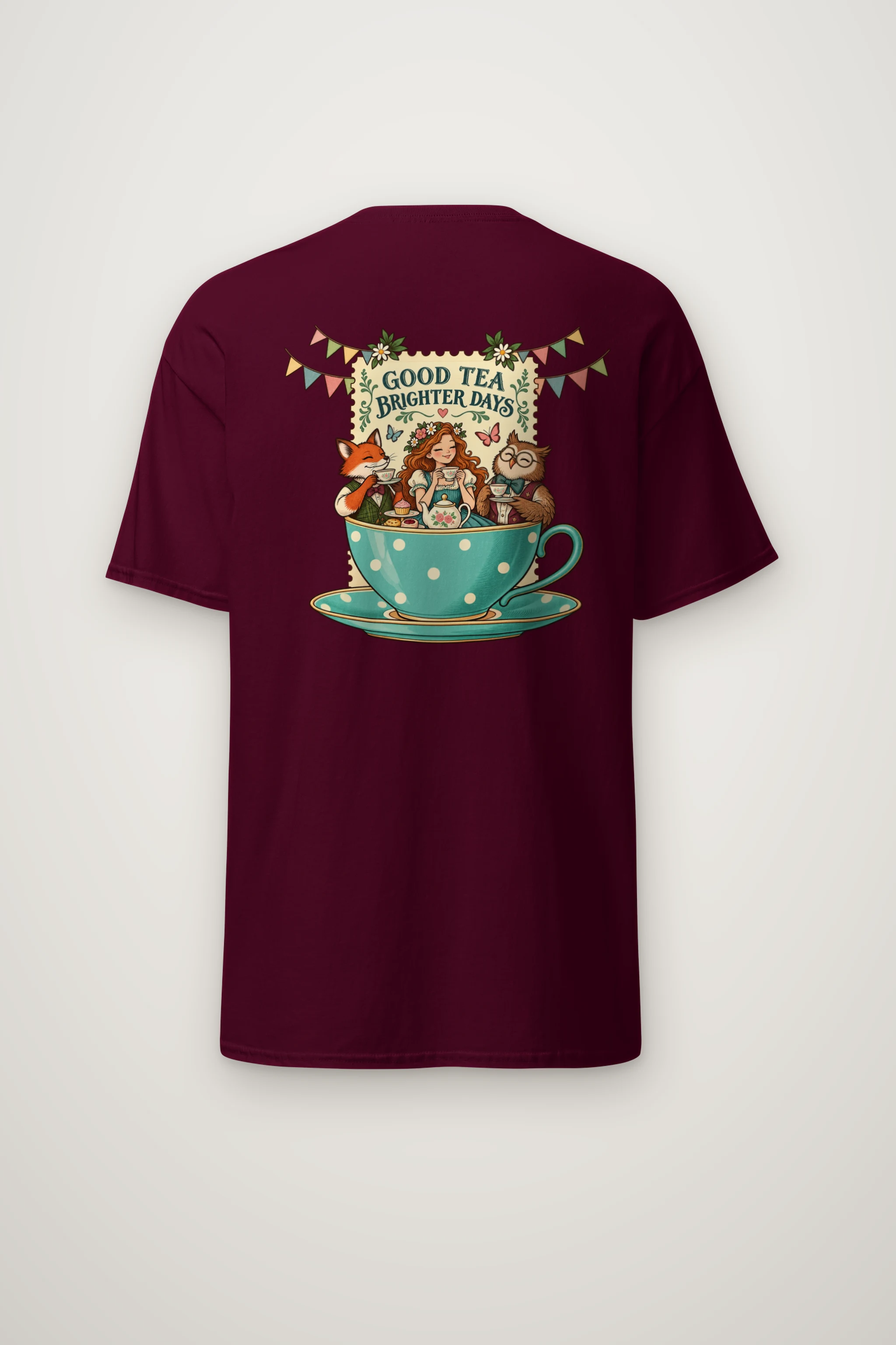 "Tea Brighter Days" Heavyweight Unisex Crewneck T-shirt