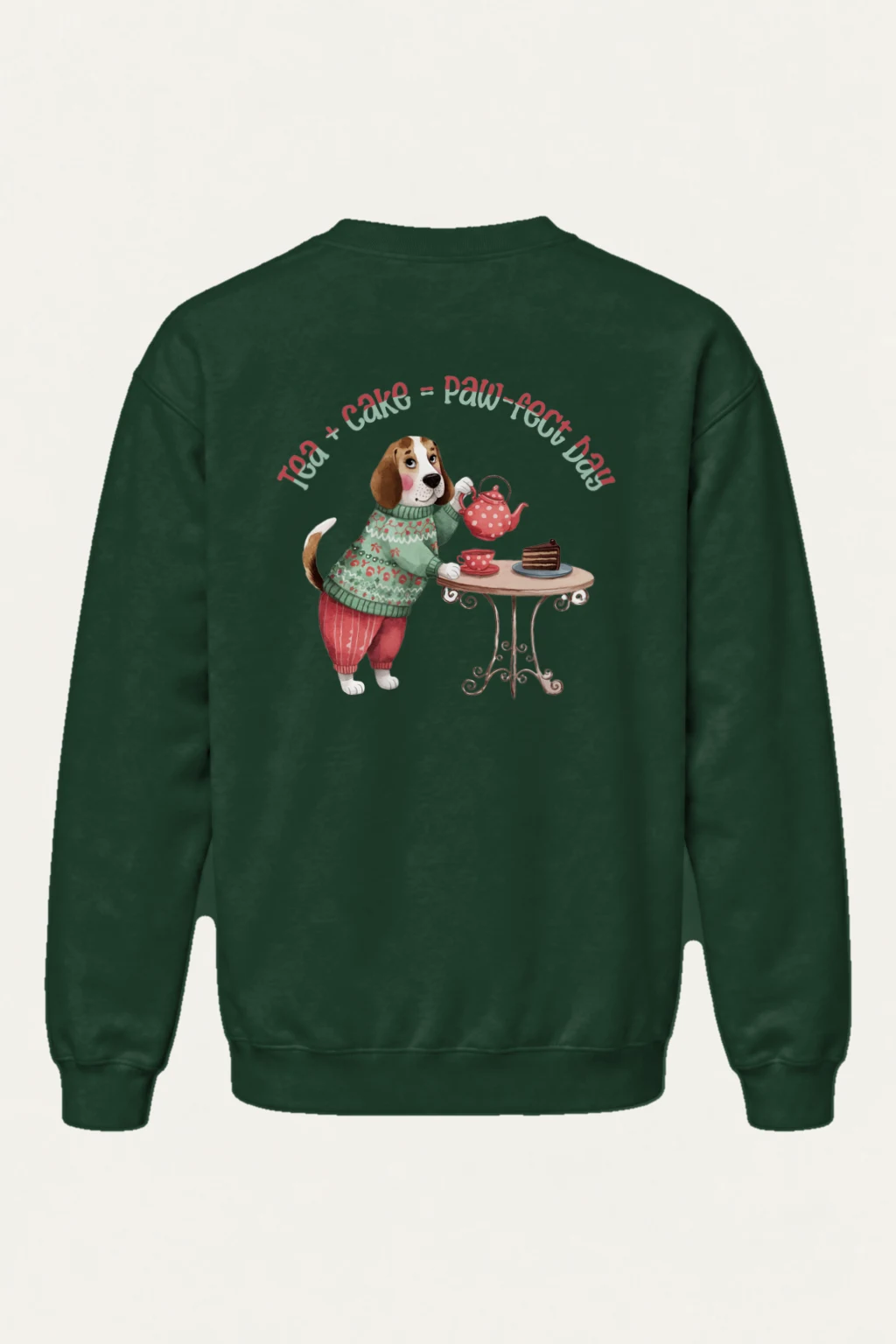 "Tea + Cake Day" Heavy Blend Unisex Crewneck Sweatshirt | Gildan 18000