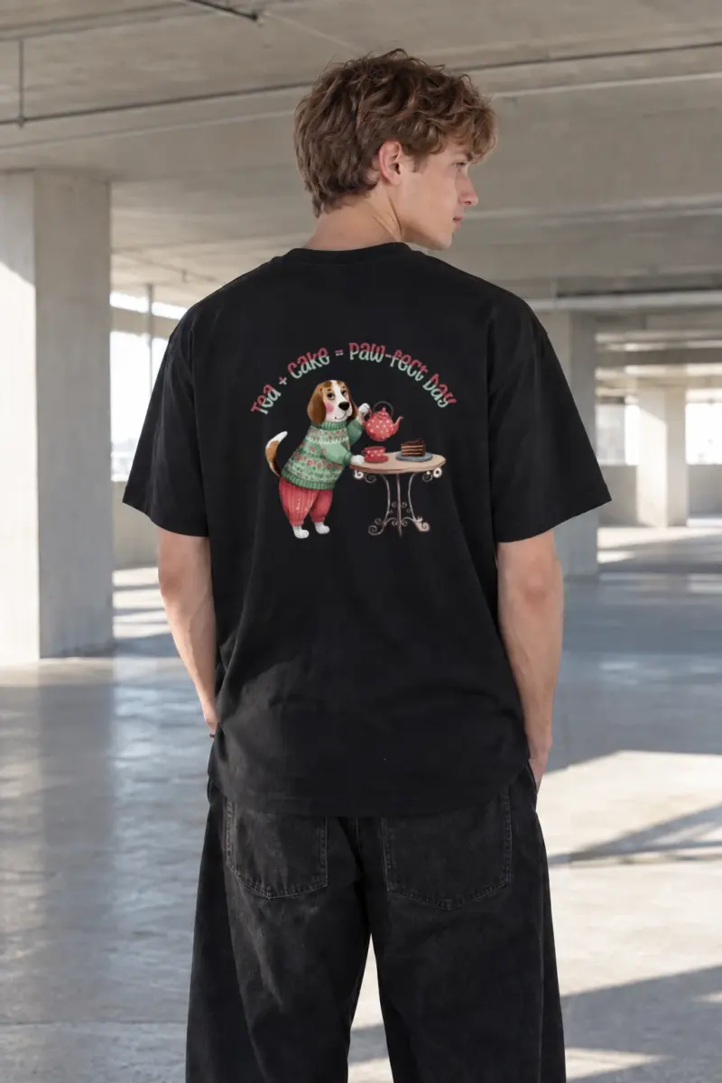 “Tea + Cake Day” Heavyweight Unisex Crewneck T-shirt | Gildan 5000