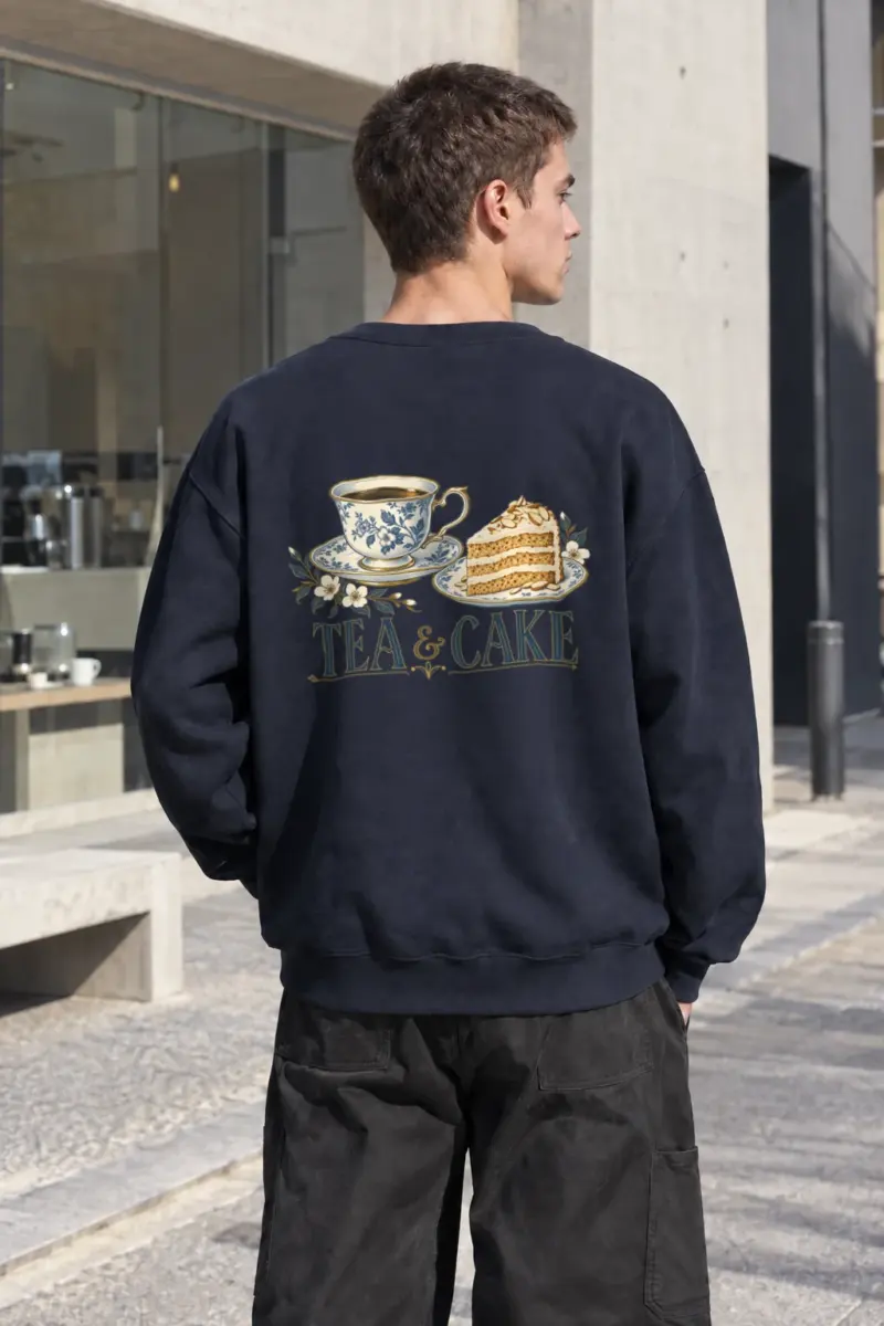 "Tea & Cake" Heavy Blend Unisex Crewneck Sweatshirt | Gildan 18000