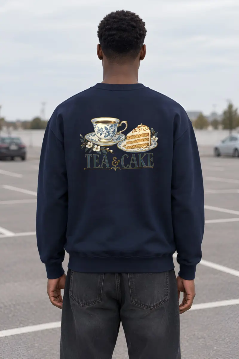 "Tea & Cake" Heavy Blend Unisex Crewneck Sweatshirt