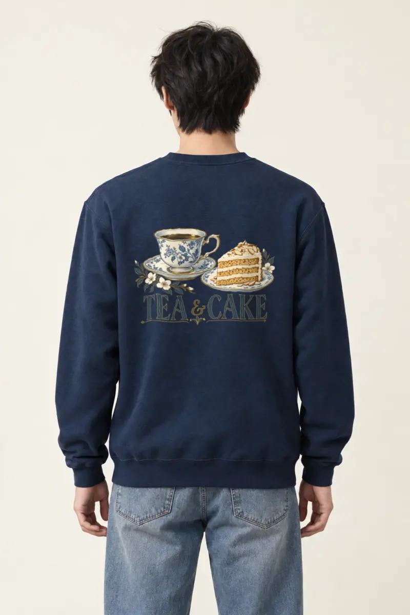 "Tea & Cake" Heavy Blend Unisex Crewneck Sweatshirt | Gildan 18000