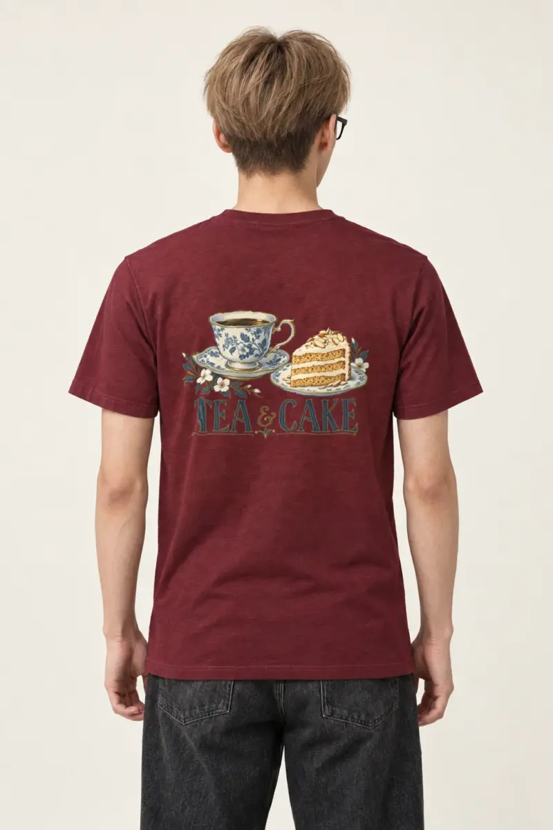 "Tea & Cake" Heavyweight Unisex Crewneck T-shirt | Gildan 5000