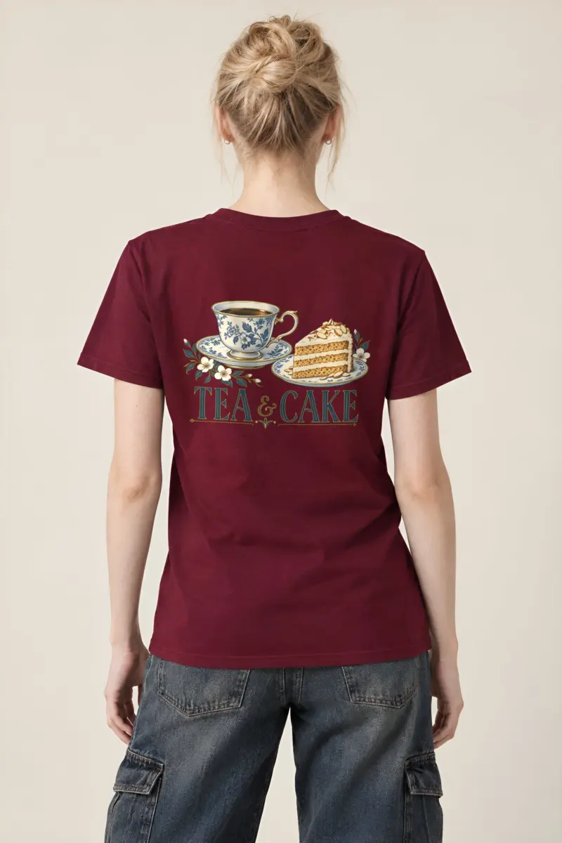 "Tea & Cake" Heavyweight Unisex Crewneck T-shirt