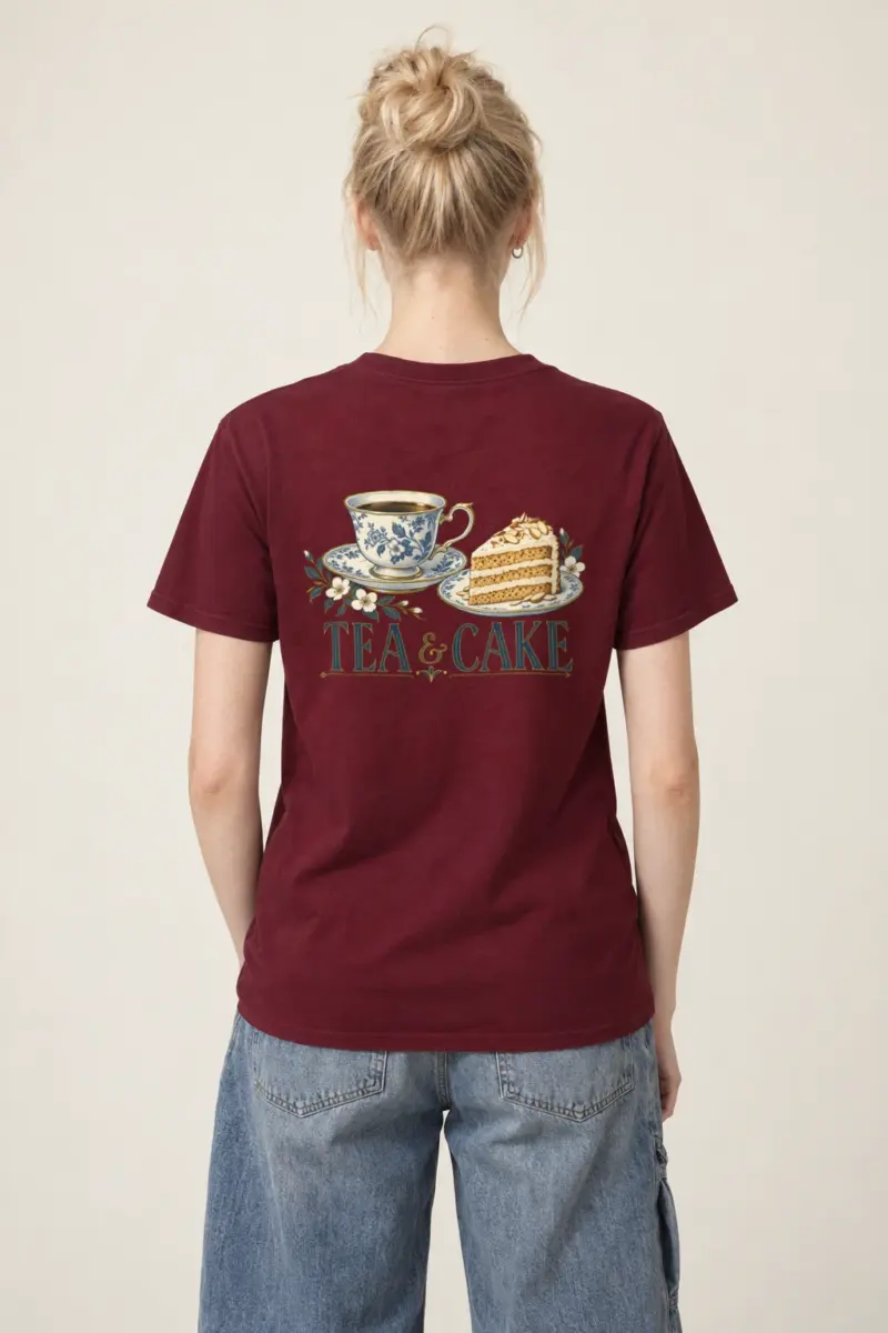"Tea & Cake" Heavyweight Unisex Crewneck T-shirt