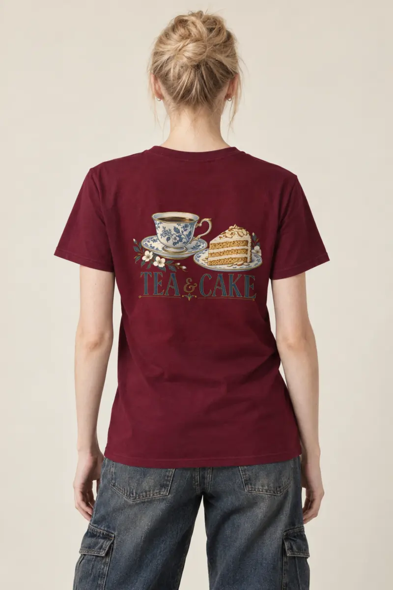 "Tea & Cake" Heavyweight Unisex Crewneck T-shirt