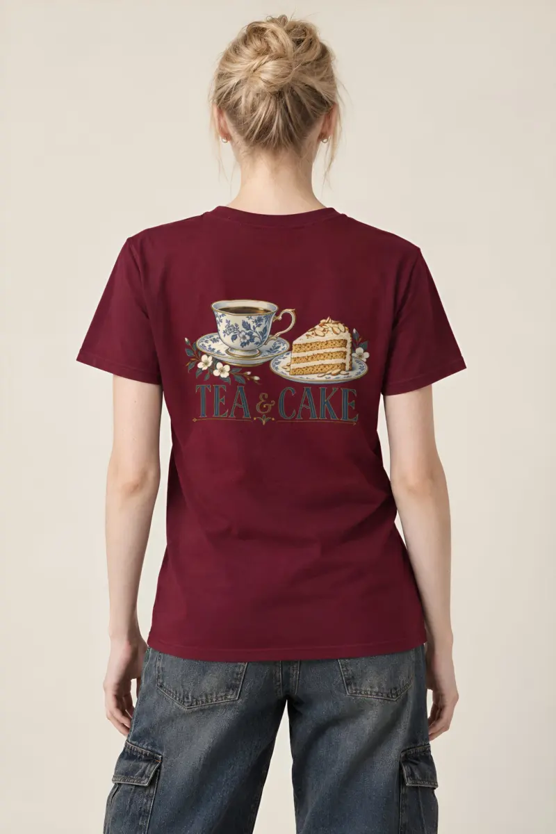 "Tea & Cake" Heavyweight Unisex Crewneck T-shirt