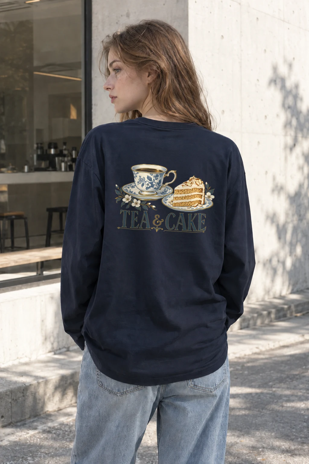 "Tea & Cake" Unisex Longsleeve T-shirt | Gildan 2400
