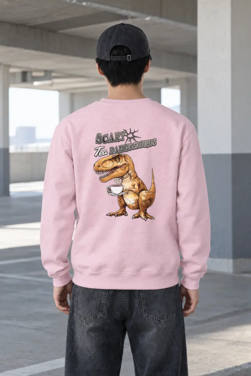"Tea Rannosaurus" Heavy Blend Unisex Crewneck Sweatshirt