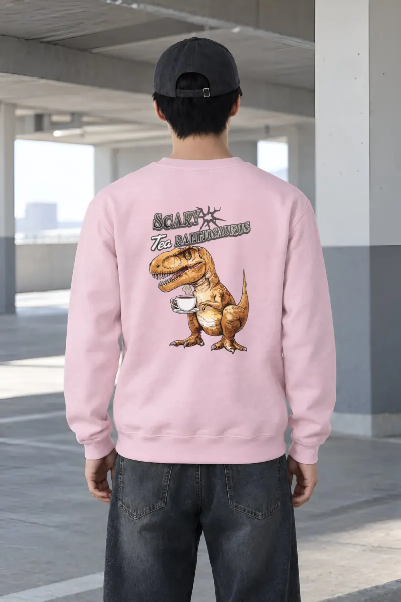 "Tea Rannosaurus" Heavy Blend Unisex Crewneck Sweatshirt
