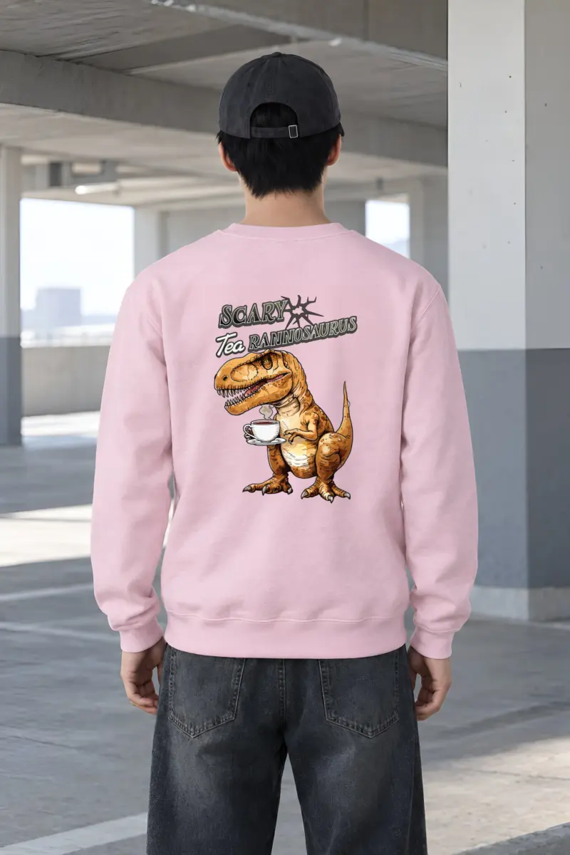 "Tea Rannosaurus" Heavy Blend Unisex Crewneck Sweatshirt