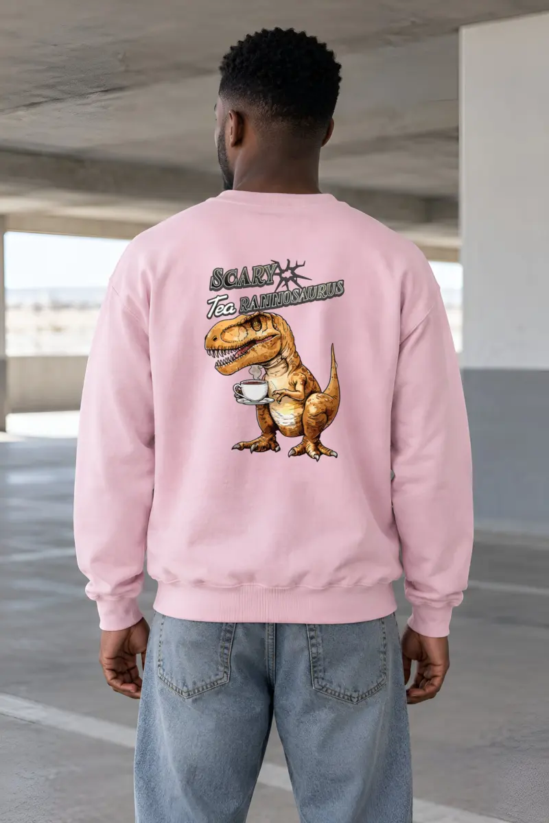 "Tea Rannosaurus" Heavy Blend Unisex Crewneck Sweatshirt