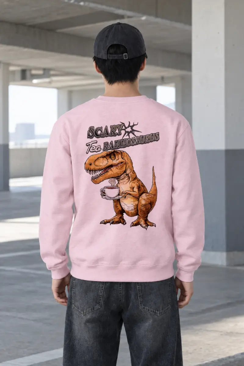 "Tea Rannosaurus" Heavy Blend Unisex Crewneck Sweatshirt