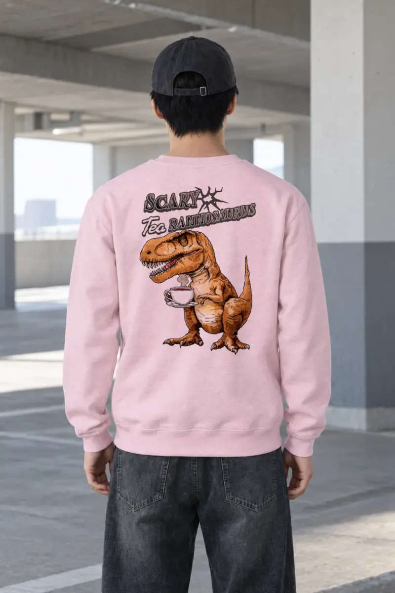 "Tea Rannosaurus" Heavy Blend Unisex Crewneck Sweatshirt