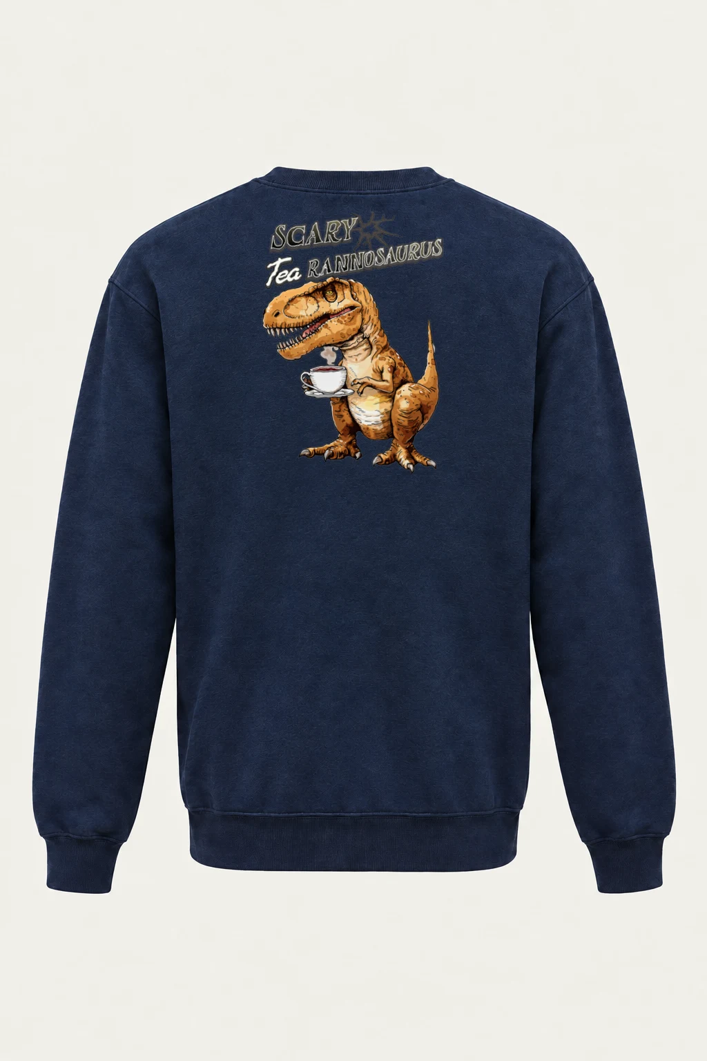 "Tea Rannosaurus" Heavy Blend Unisex Crewneck Sweatshirt | Gildan 18000